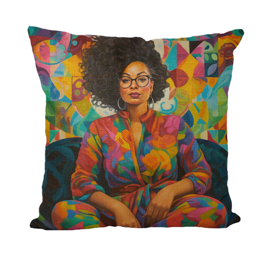 Black In Tech Collection | Kaisha | Throw Pillow with Insert