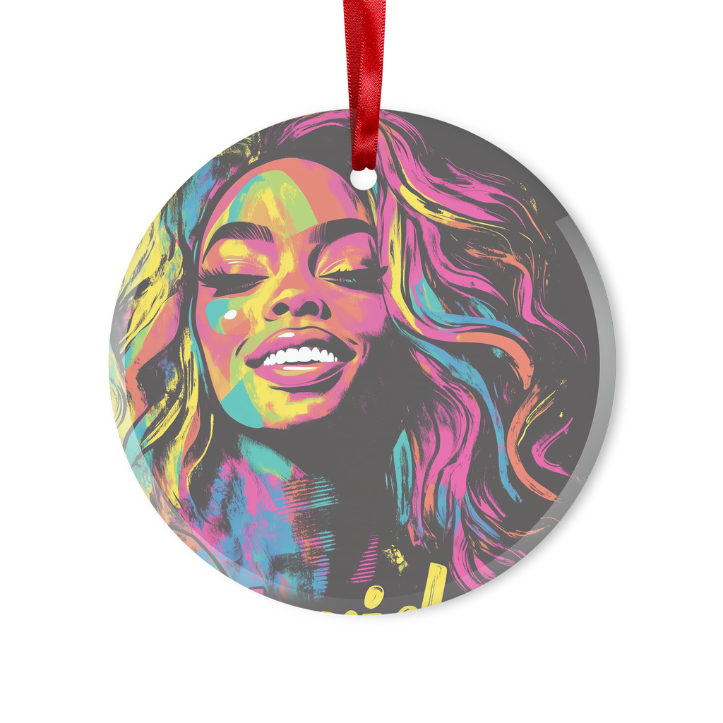 Bey Collection | Neon Bey - Lets Ride Glass Hanging Ornament