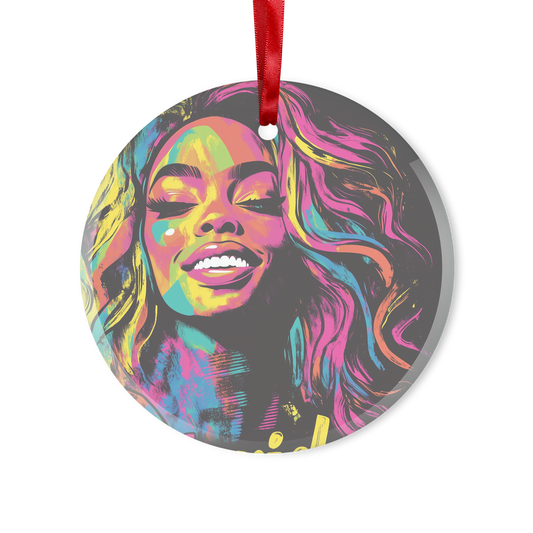 Bey Collection | Neon Bey - Lets Ride Glass Hanging Ornament