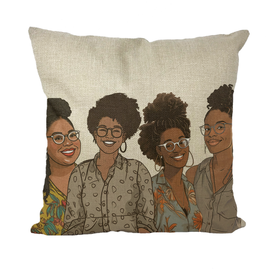 | Women's Collective | Quad Sis| Melanin Magic | Throw Pillow with Insert