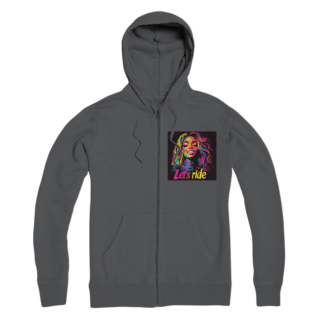 Bey Collection | Neon Bey - Lets Ride Premium Adult Zip Hoodie