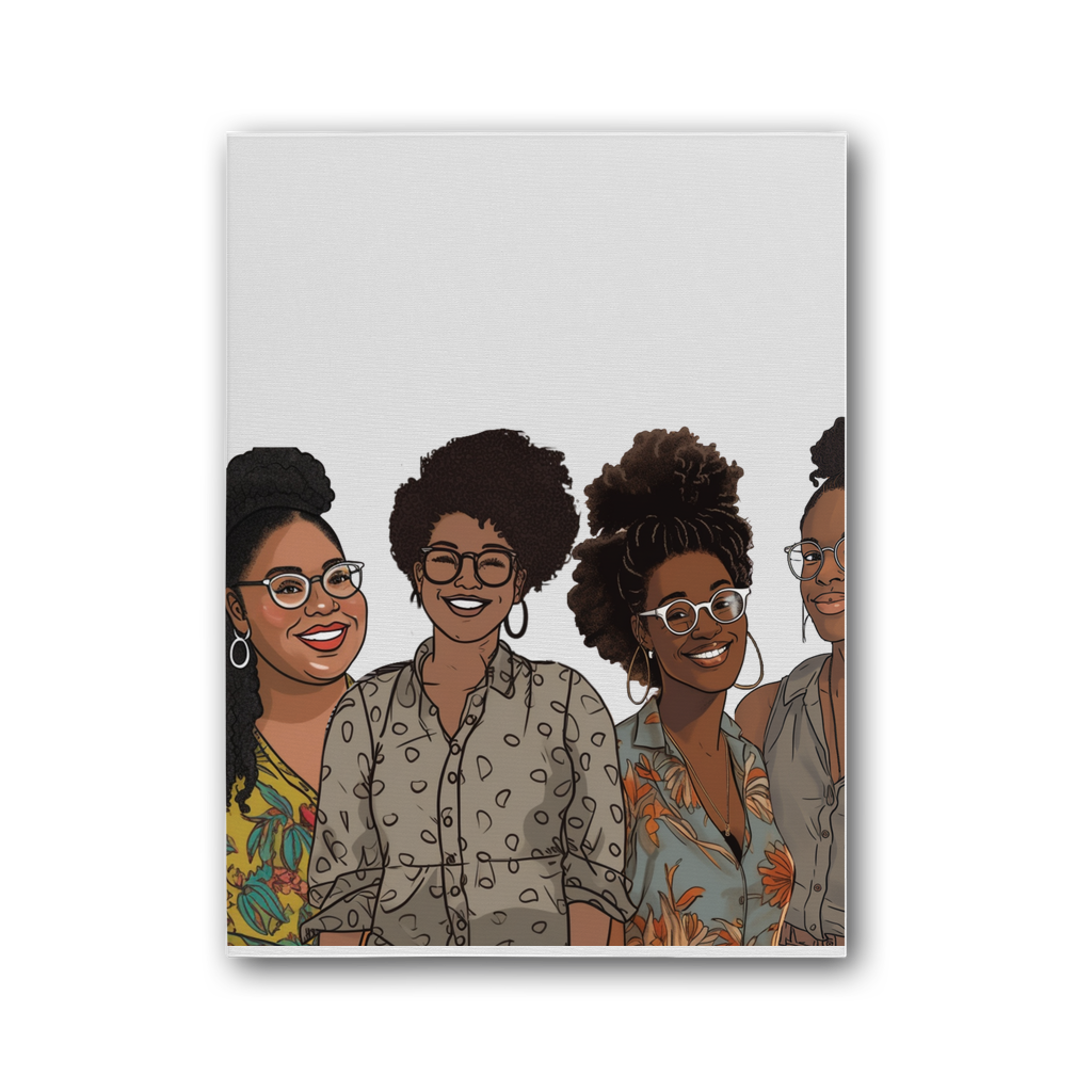| Women's Collective | Quad Sis| Melanin Magic | Premium Stretched Canvas