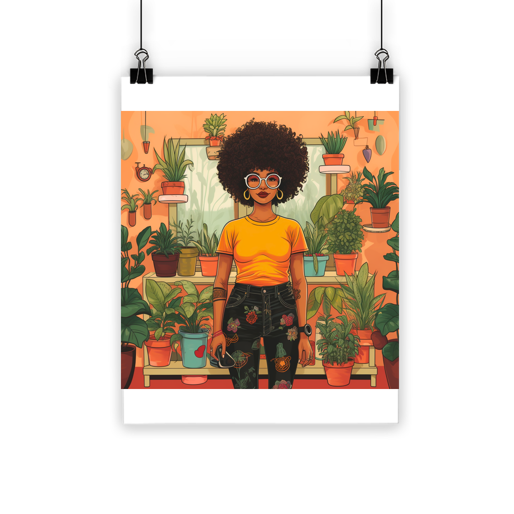 | Plant Mom Collection | Amina Tangerine | Classic Poster