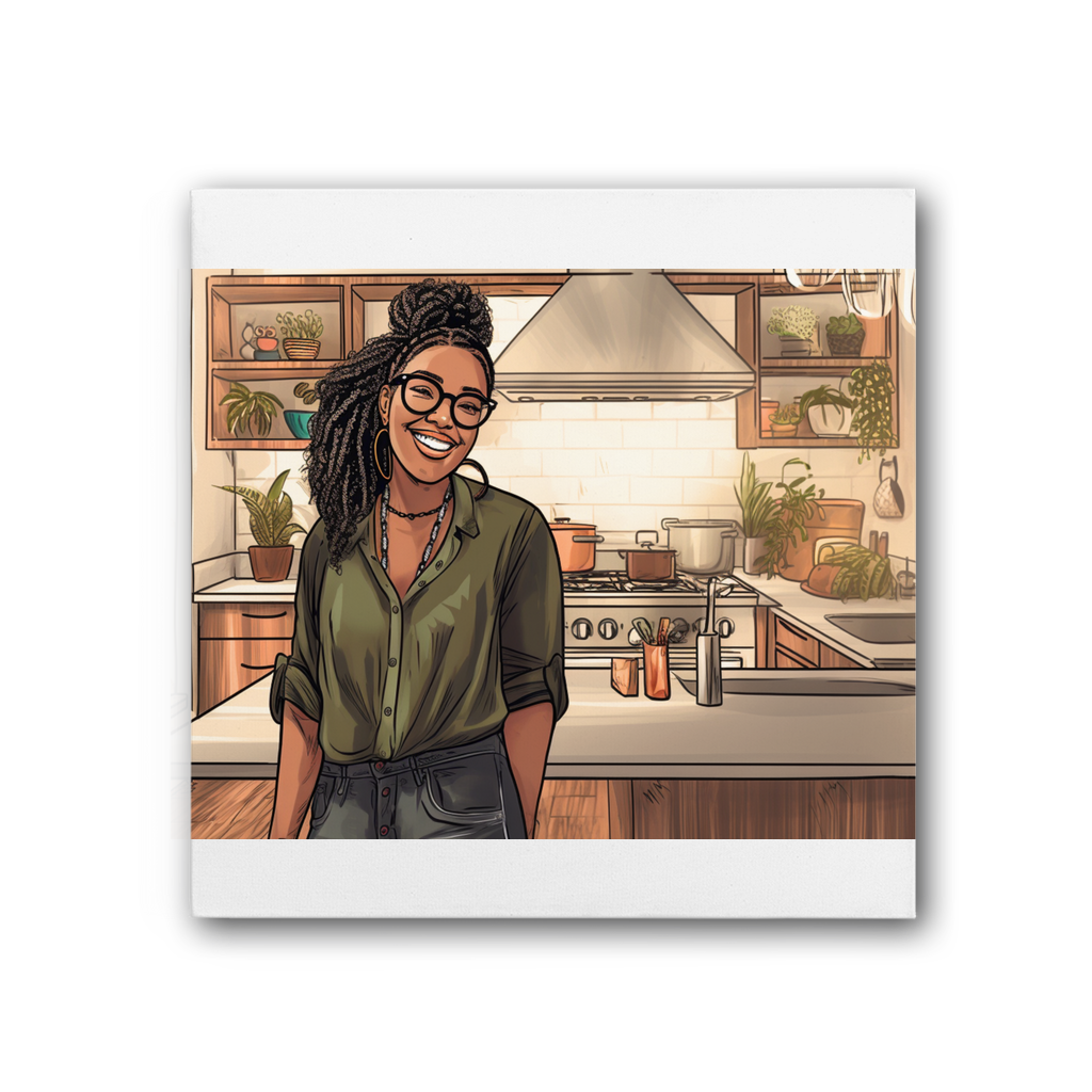 | Janell Melanin Magic | Premium Stretched Canvas