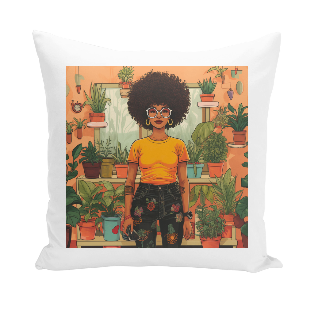 | Plant Mom Collection | Amina Tangerine | Throw Pillows