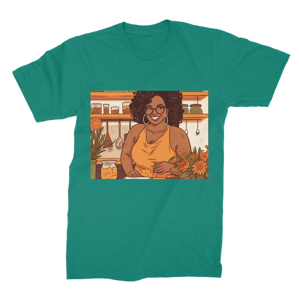 |Sunny Melanin Magic | Premium Jersey Adult T-Shirt