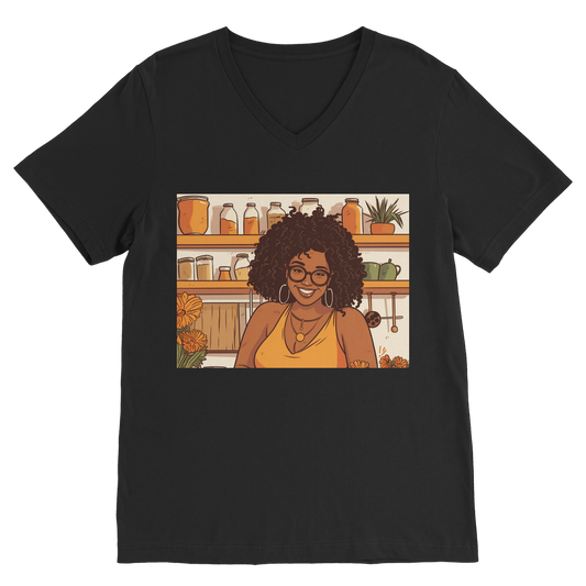 | Mimi Melanin Magic| Premium V-Neck T-Shirt