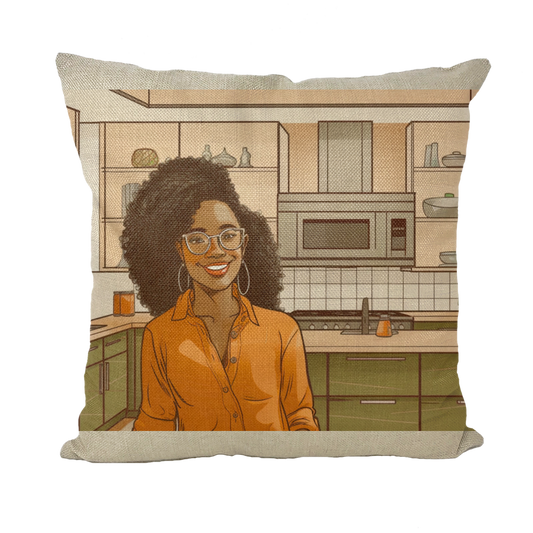| Rose Melanin Magic | Throw Pillow with Insert