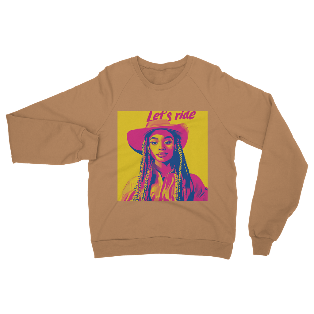 Bey Collection| Winnie Orange : Let's Ride Classic Adult Sweatshirt