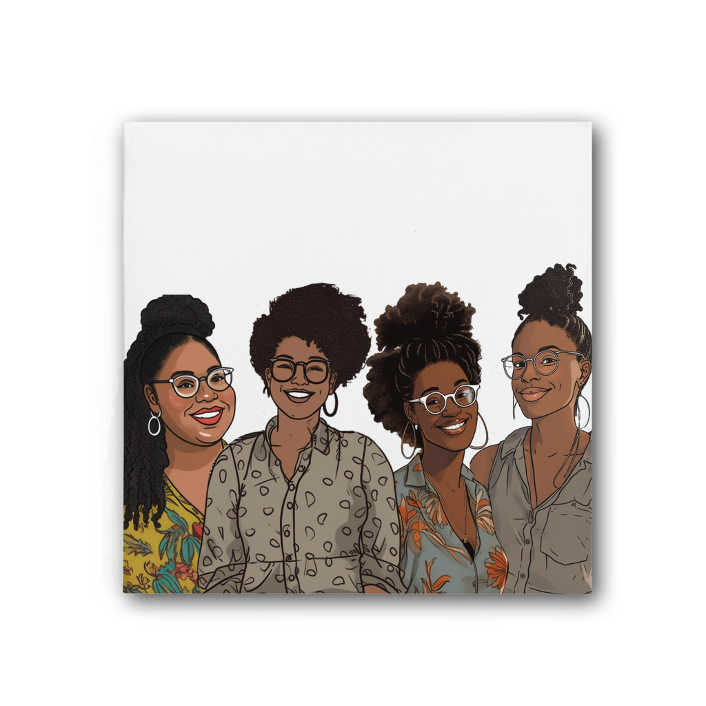| Women's Collective | Quad Sis| Melanin Magic | Premium Stretched Canvas