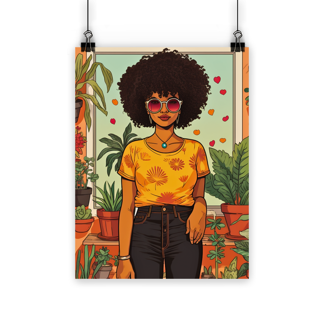 | Plant Mom Collection | Amina Tangerine | Classic Poster
