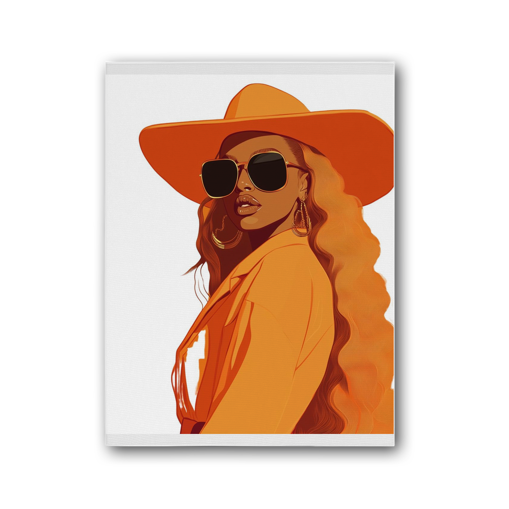 Bey Collection| Orange Diva | #cowboycarter Premium Stretched Canvas