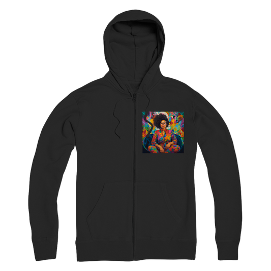 Black In Tech Collection | Kaisha | Premium Adult Zip Hoodie