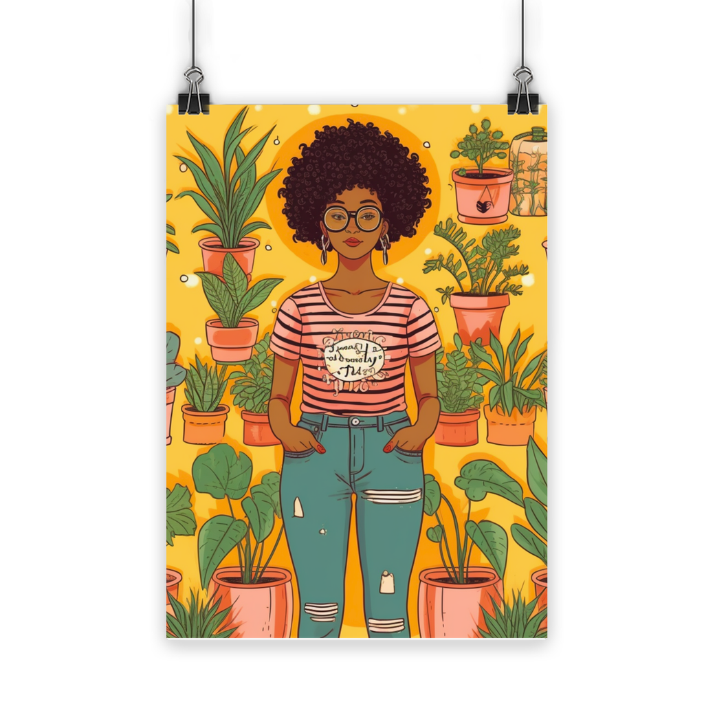 Plant Mom Collection | Trina Sunshine | Black Women | Classic Poster