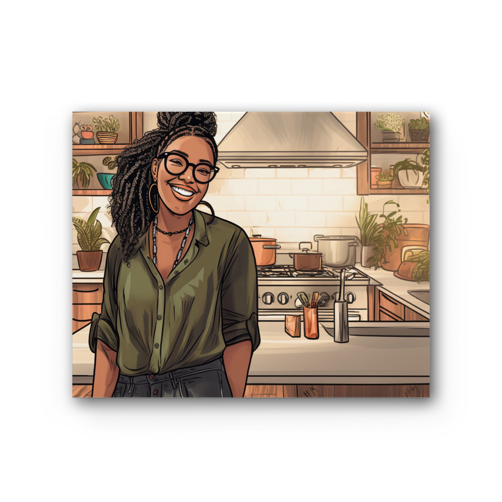 | Janell Melanin Magic | Premium Stretched Canvas
