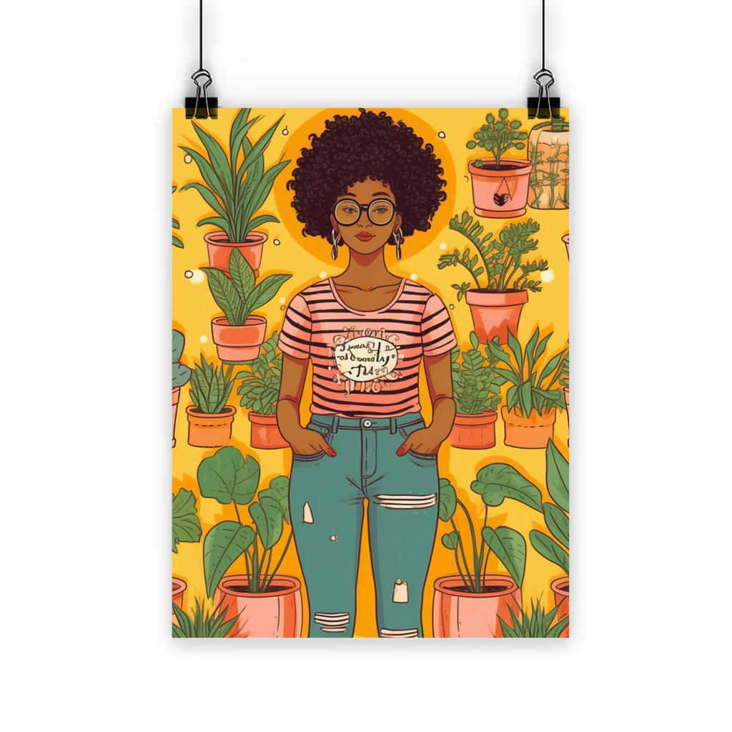 Plant Mom Collection | Trina Sunshine | Black Women | Classic Poster