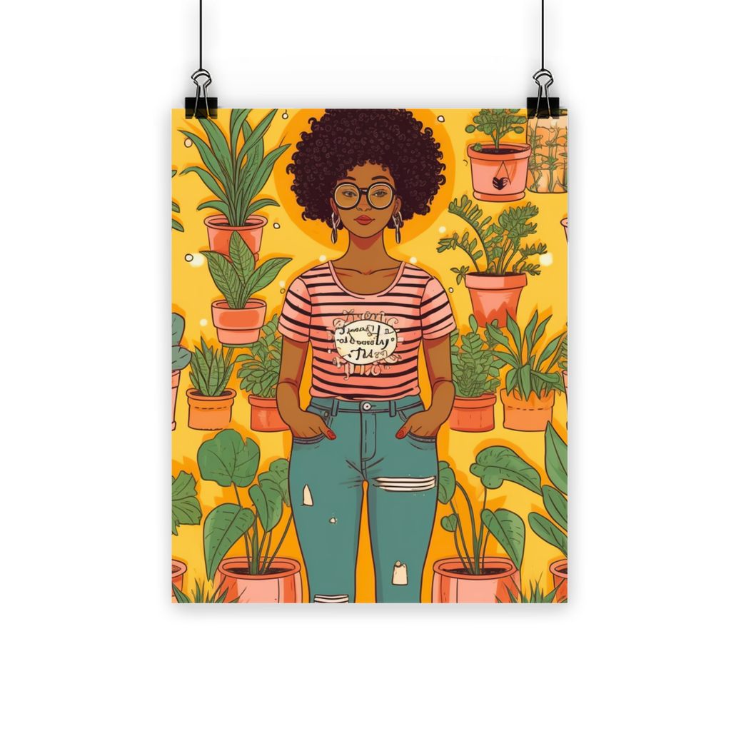 Plant Mom Collection | Trina Sunshine | Black Women | Classic Poster
