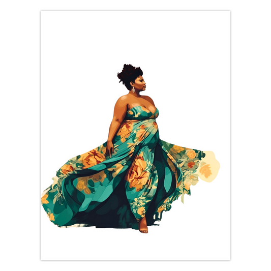 Enchanted black woman |  Blank Folded Cards| African American