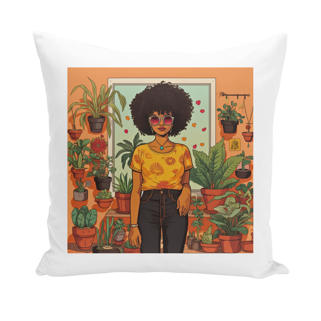 | Plant Mom Collection | Amina Tangerine | Throw Pillows