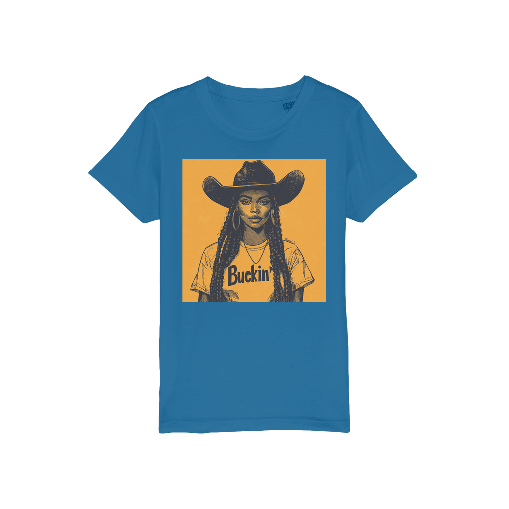 Bey Collection |  Buckin' Organic Jersey Kids T-Shirt