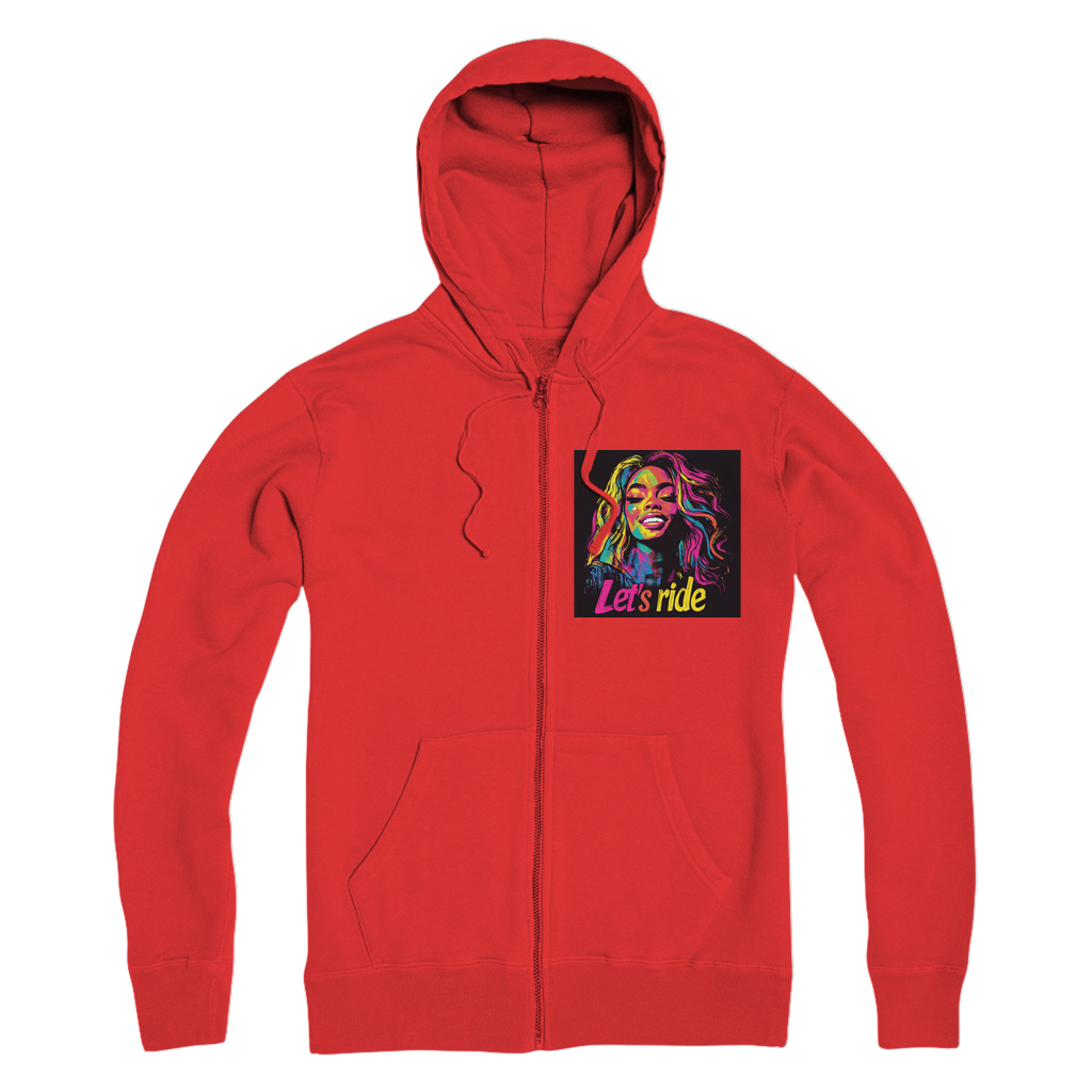 Bey Collection | Neon Bey - Lets Ride Premium Adult Zip Hoodie