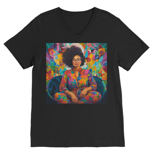 Black In Tech Collection | Kaisha | Premium V-Neck T-Shirt