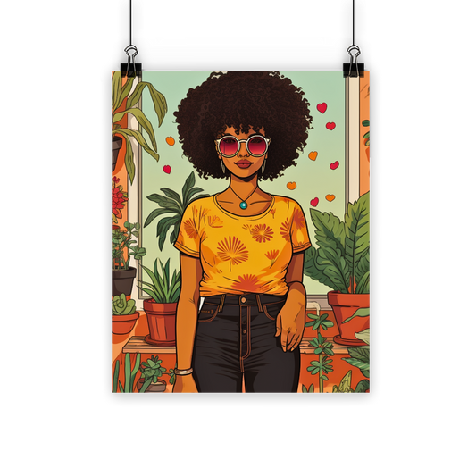 | Plant Mom Collection | Amina Tangerine | Classic Poster