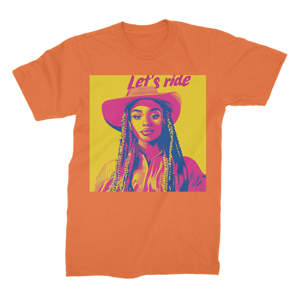 Bey Collection| Winnie Orange : Let's Ride Premium Jersey Adult T-Shirt