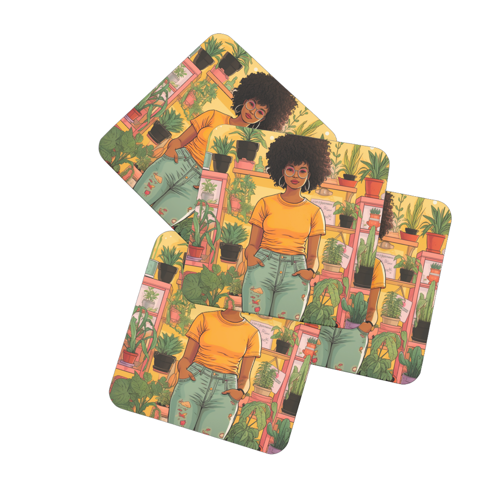 | Plant Mom Collection | Navia Sunlight | Hardboard Coaster Set of 4