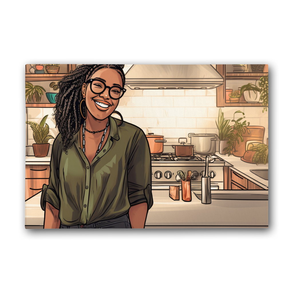 | Janell Melanin Magic | Premium Stretched Canvas