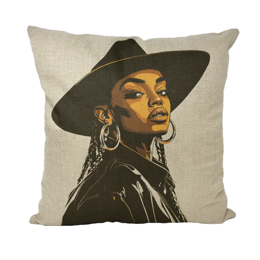 Bey Collection| Dark Cowgirl Diva | #cowboycarter Throw Pillows