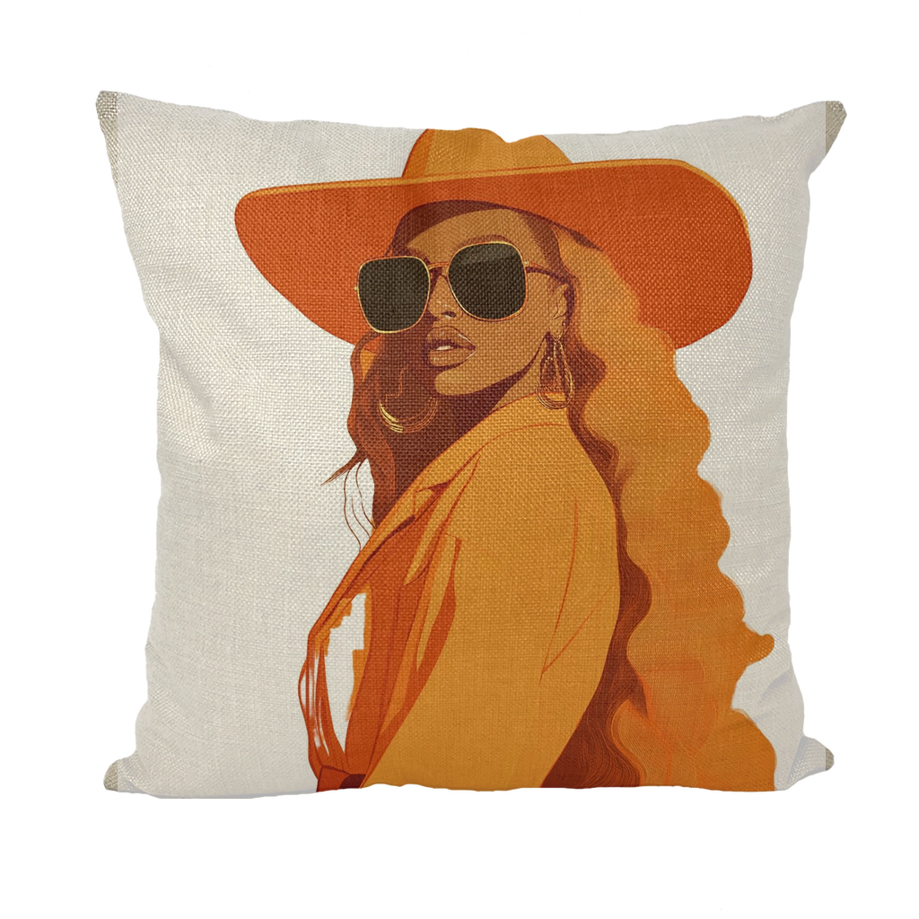 Bey Collection| Orange Diva | #cowboycarter Throw Pillows