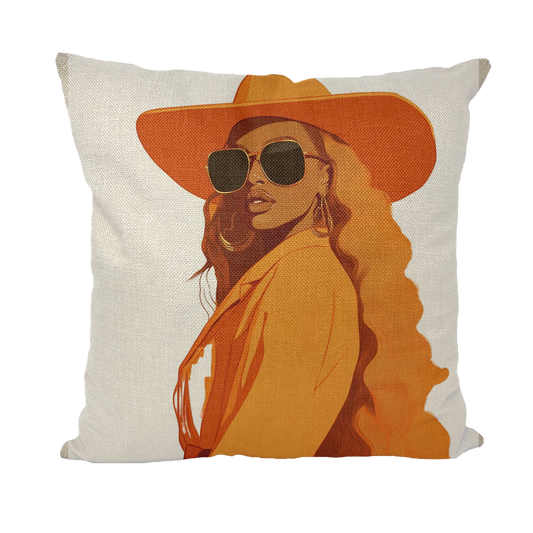 Bey Collection| Orange Diva | #cowboycarter Throw Pillows