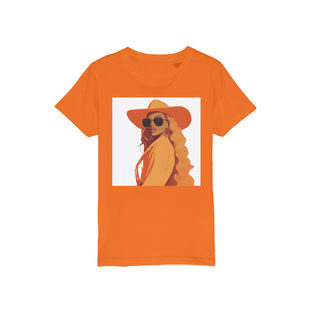 Bey Collection| Orange Diva | #cowboycarter Organic Jersey Kids T-Shirt