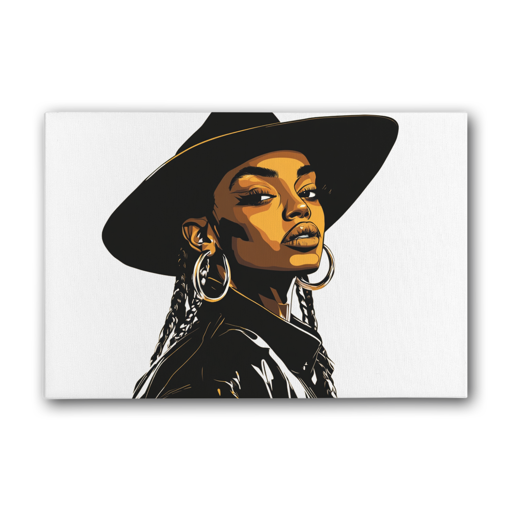 Bey Collection| Dark Cowgirl Diva | #cowboycarter Premium Stretched Canvas
