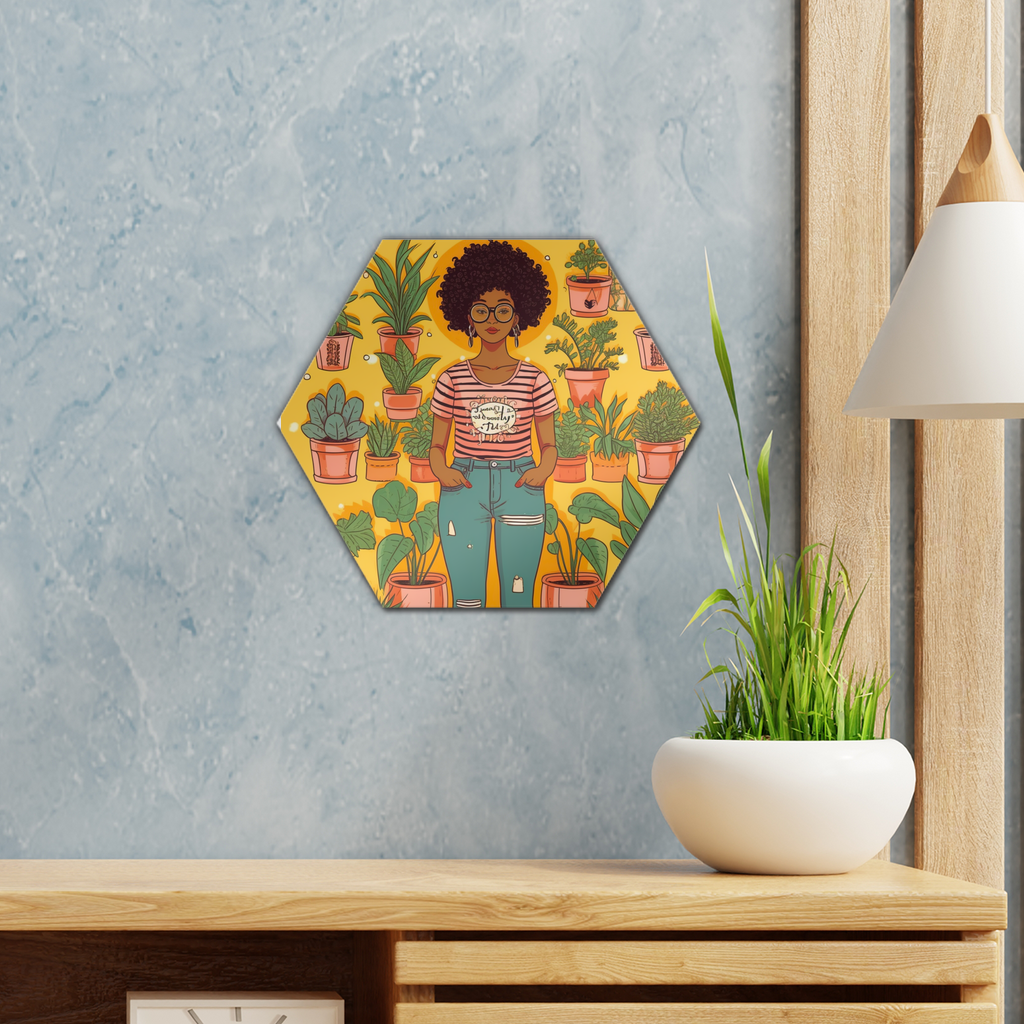 Plant Mom Collection | Trina  Sunshine| Black Women | Wall Tile