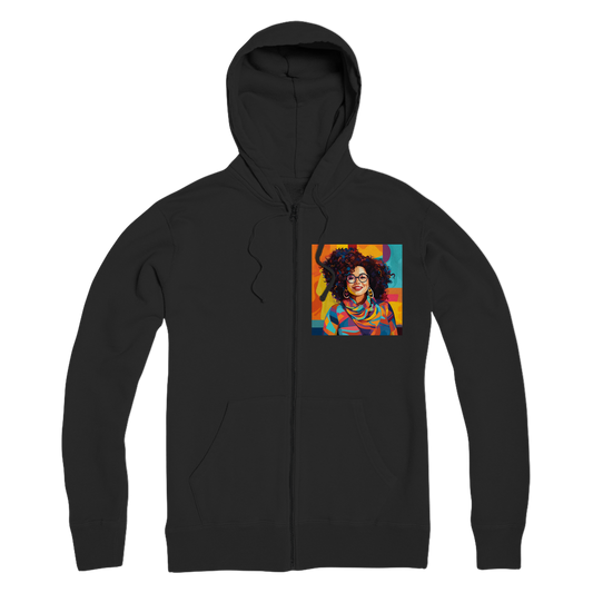 Black In Tech Collection| Maria| Premium Adult Zip Hoodie