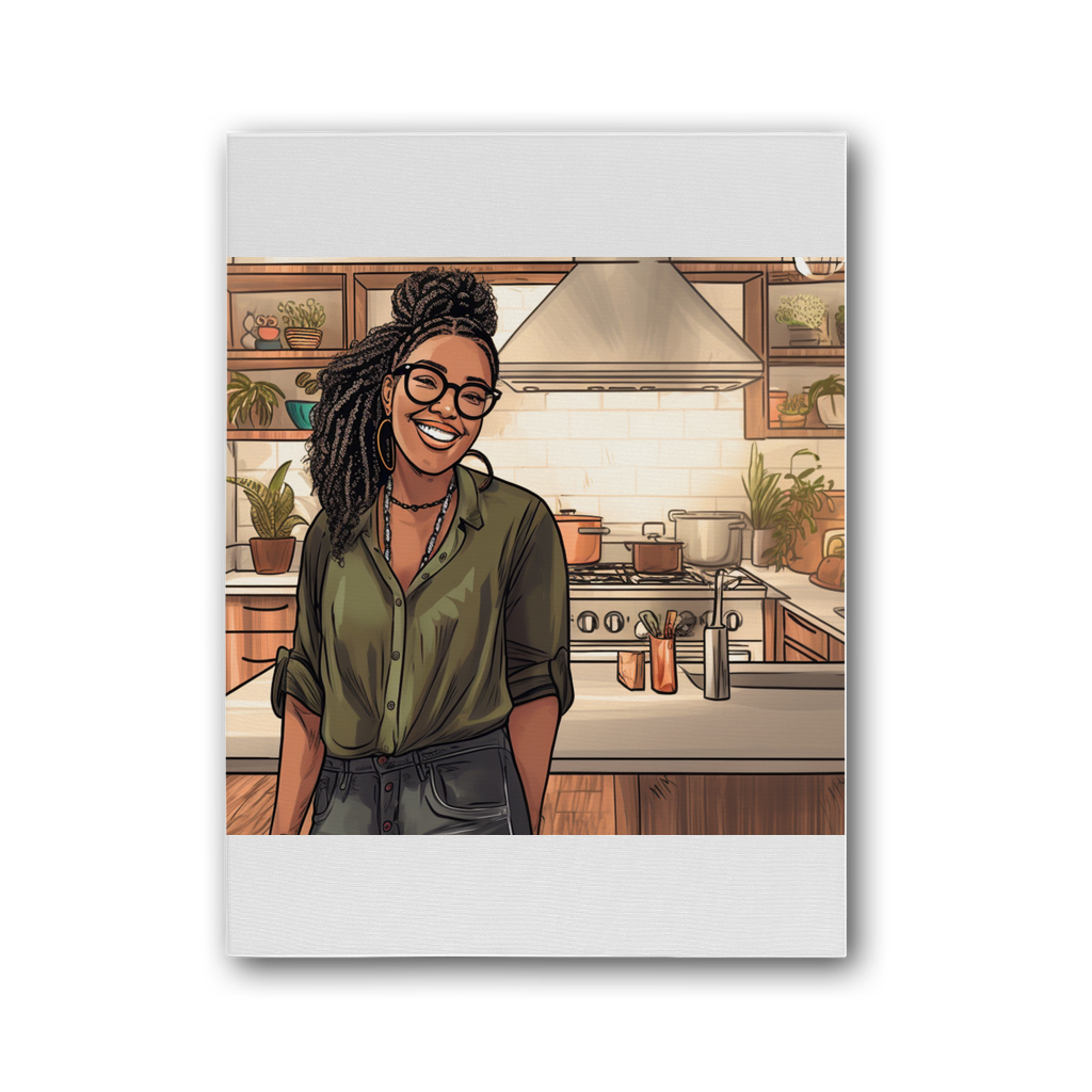 | Janell Melanin Magic | Premium Stretched Canvas