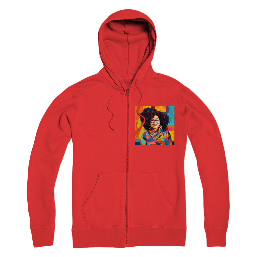 Black In Tech Collection| Maria| Premium Adult Zip Hoodie