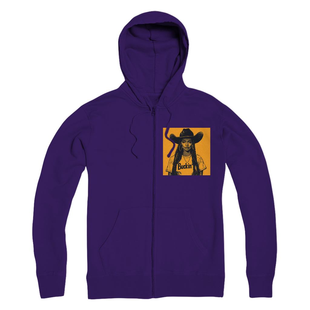 Bey Collection |  Buckin' Premium Adult Zip Hoodie