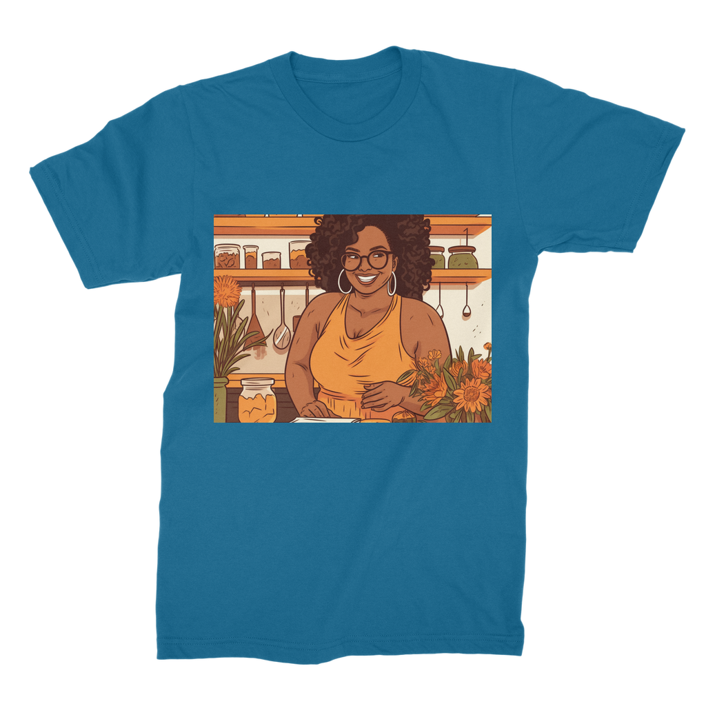 |Sunny Melanin Magic | Premium Jersey Adult T-Shirt