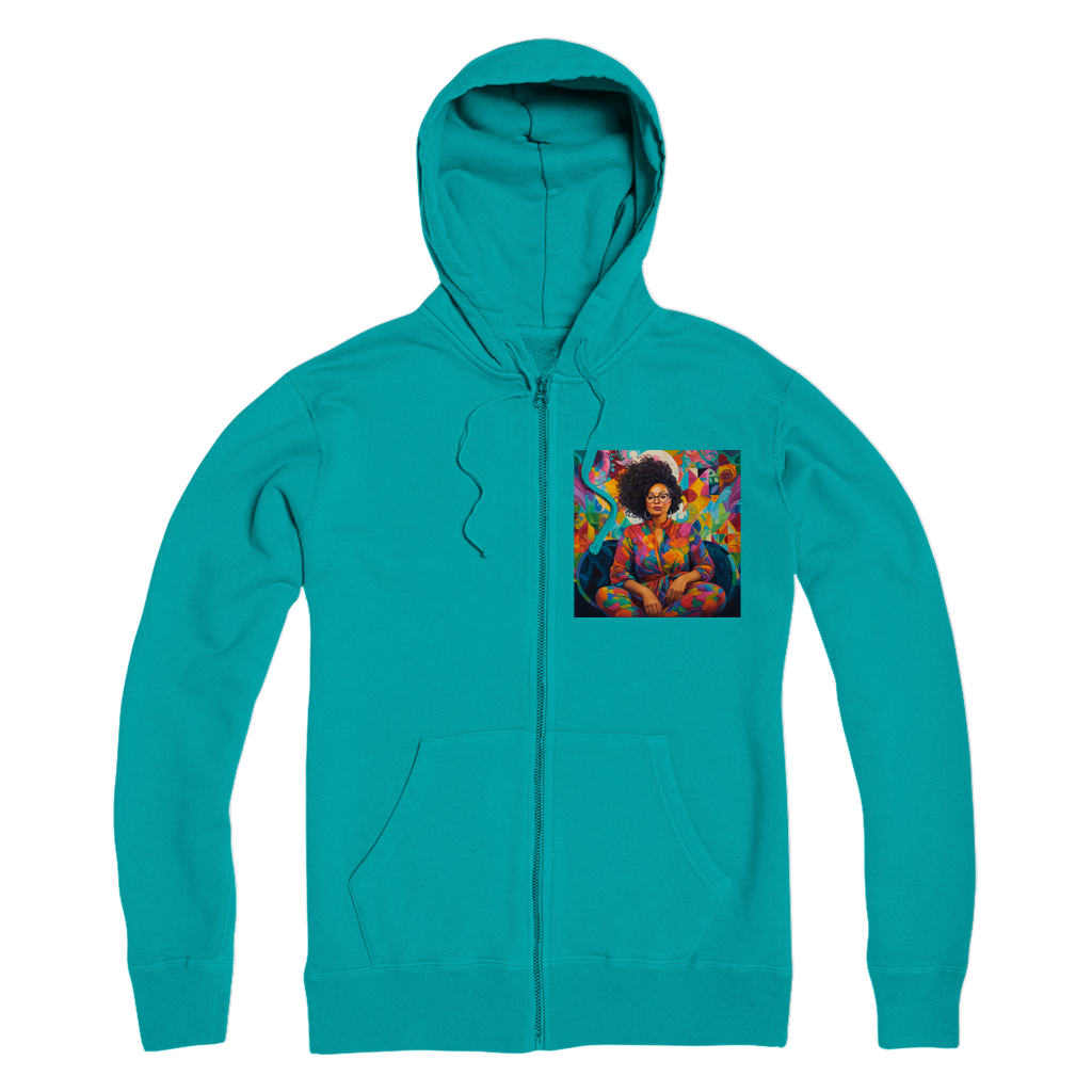 Black In Tech Collection | Kaisha | Premium Adult Zip Hoodie