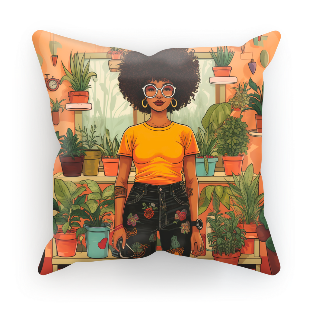 | Plant Mom Collection | Amina Tangerine | Sublimation Cushion Cover