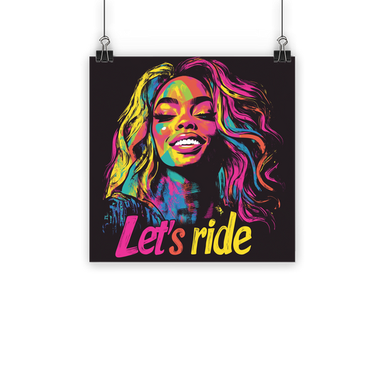 Bey Collection | Neon Bey - Lets Ride Classic Poster