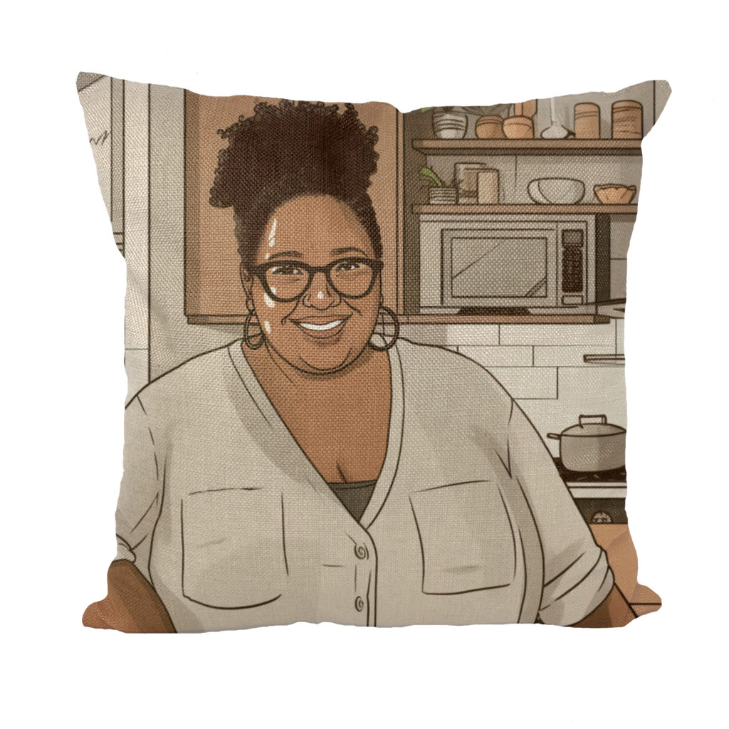 | Stephanie Melanin Magic| Throw Pillow with Insert