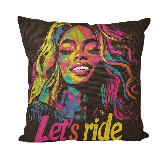 Bey Collection | Neon Bey - Lets Ride Throw Pillows