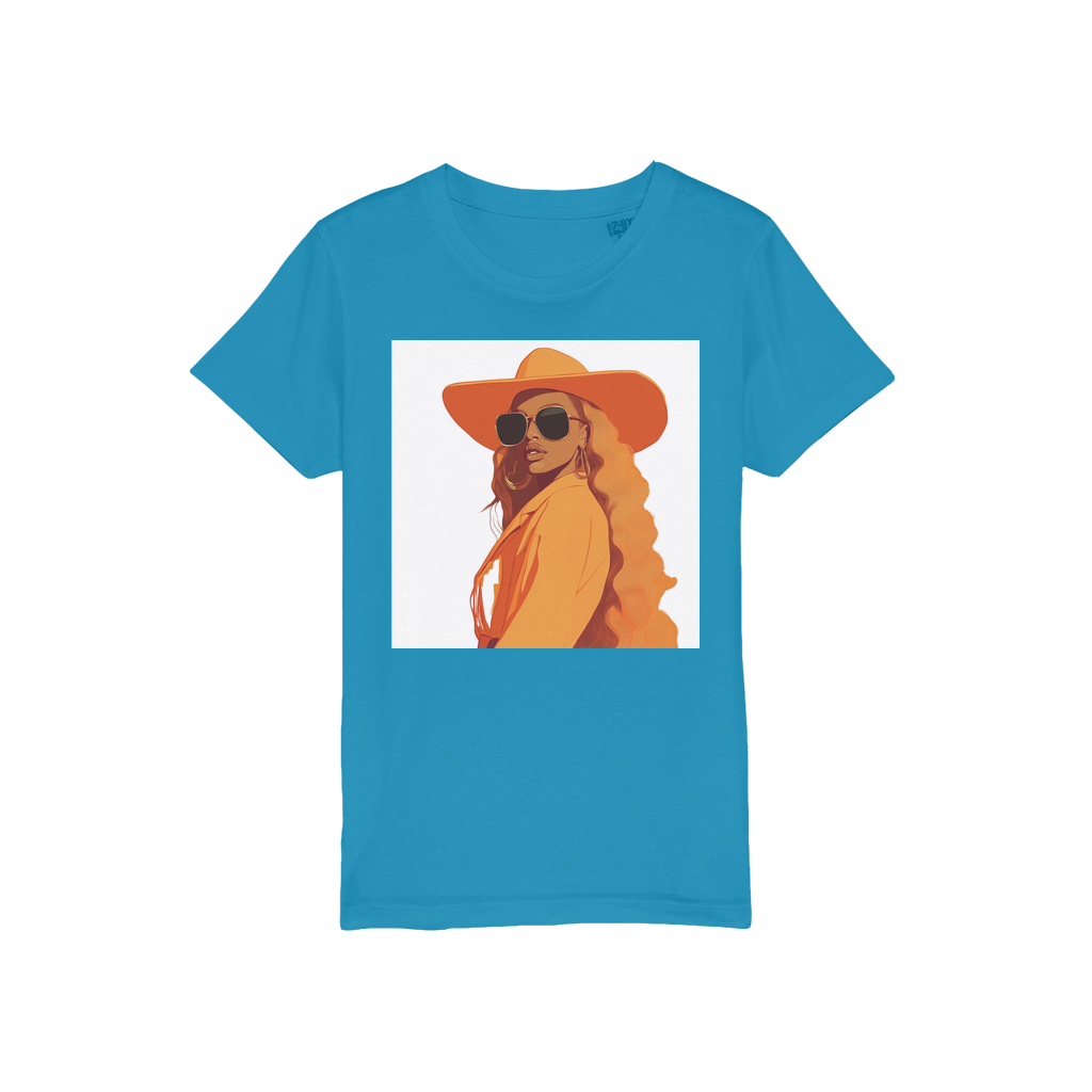 Bey Collection| Orange Diva | #cowboycarter Organic Jersey Kids T-Shirt