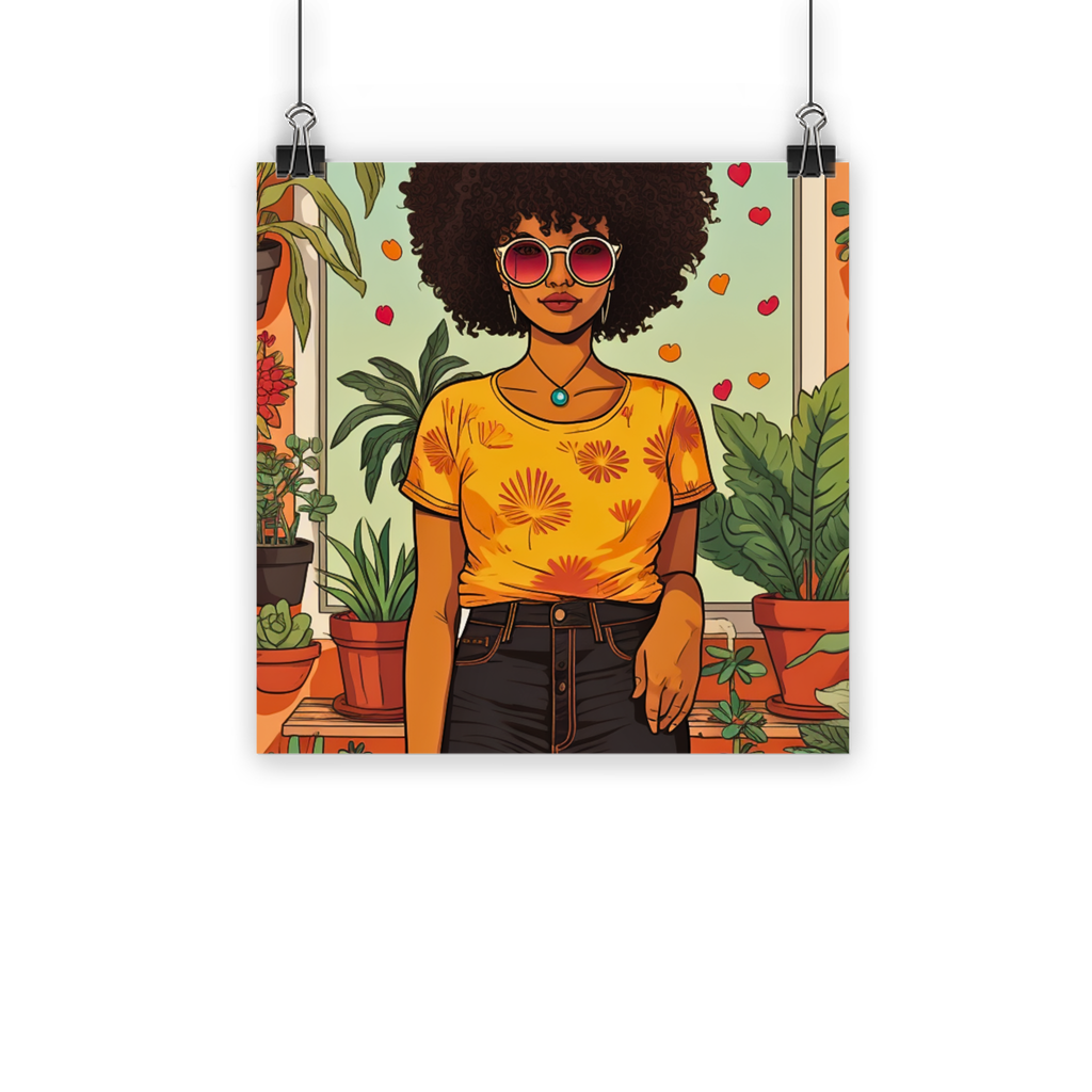 | Plant Mom Collection | Amina Tangerine | Classic Poster