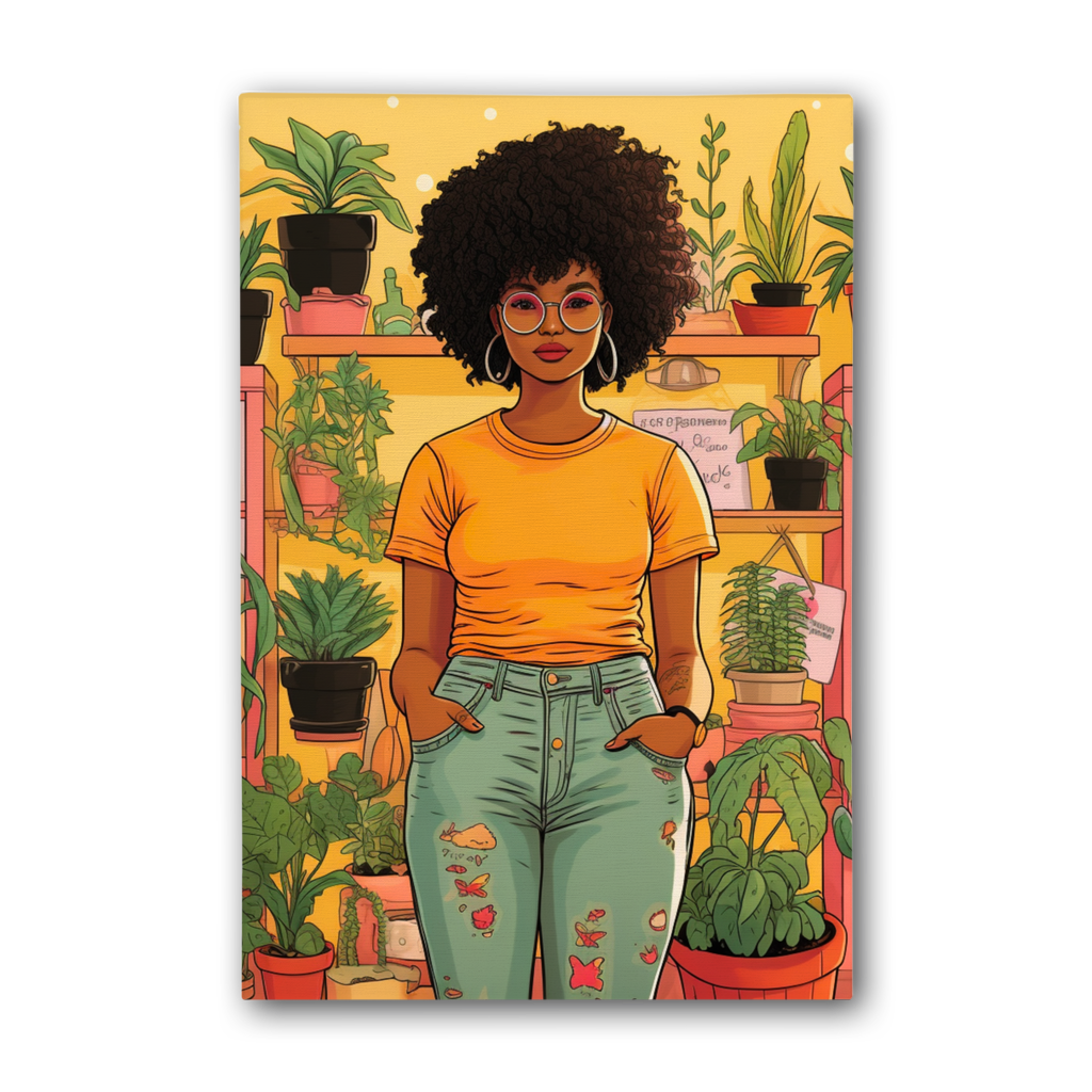 | Plant Mom Collection | Navia Sunlight | Premium Stretched Canvas