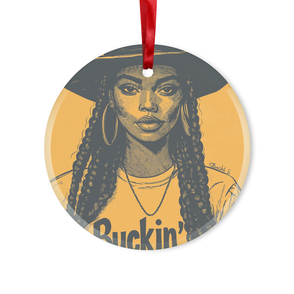 Bey Collection |  Buckin' Glass Hanging Ornament